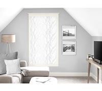 Soleil d'ocre, Liane Half Curtain Burnout Veil, Polyester, White, 60 x 160 cm