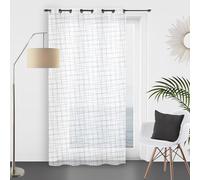 Soleil d'ocre, Luc Net Curtain, Polyester, White, 140 x 250 cm