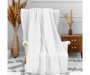 Soleil d'ocre, Microfibre Blanket 120 x 160 cm Cocooning Ecru