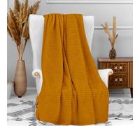 Soleil d'ocre, Microfibre Blanket 120 x 160 cm COCOONING Mustard