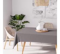 Soleil d'ocre Stain-Resistant Rectangular Tablecloth 160 x 270 cm Grey, Polyester, Gray