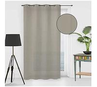 Soleil d'ocre, Noemie Voile Net Curtain Polyester, Taupe, 135 x 250 cm
