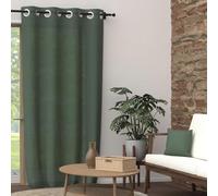 Soleil d'ocre, Panama Curtain with Eyelets 135 x 250 cm Pure Cotton Khaki