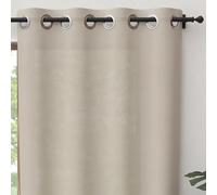 Soleil d'ocre, Panama Curtain with Eyelets 135 x 250 cm Pure Cotton Linen