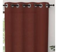 Soleil d'ocre, Panama Curtain with Eyelets 135 x 300 cm Pure Cotton Brick