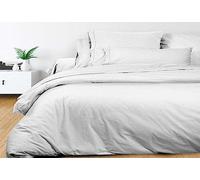 Soleil d'ocre, Percale Duvet Cover, Cotton, White, 260 x 240 cm