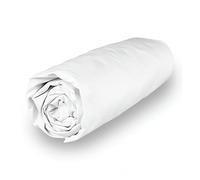 Soleil d'ocre Percale Fitted Sheet, Cotton, 140 x 190 cm, White