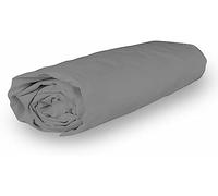 Soleil d'ocre Percale Fitted Sheet, Cotton, Grey, 200 x 200 cm