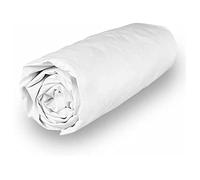 Soleil d'ocre Percale Fitted Sheet, Cotton, White, 90 x 190 cm