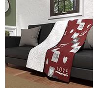 Soleil d'ocre Plaid, Red, 120 x 160 cm