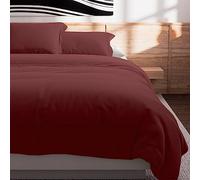 Soleil d'ocre, Plain Brick Cotton Duvet Cover 57 Thread Count 240 x 220 cm