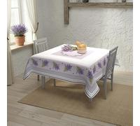 Soleil d'ocre, Printed Tablecloth Stain-Resistant Square 180 x 180 cm Provence