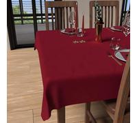Soleil d'ocre, Rectangular Stain Resistant Tablecloth 150 x 250 cm Red