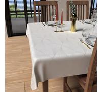 Soleil d'ocre, Rectangular Stain Resistant Tablecloth 150 x 250 cm White