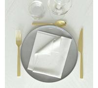Soleil d'ocre, Set of 3 Napkins 45 x 45 cm White