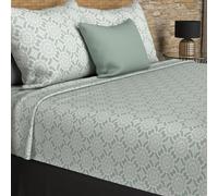 Soleil d'ocre Set of Sheets Cotton 57 Son 240 x 290 cm Esmeralda Green