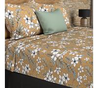 Soleil d'ocre Set of sheets cotton 57 son 240 x 290 cm Manon camel