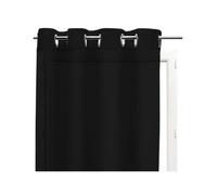 Soleil d'ochre Pure Cotton Eyelet Curtain 135 x 250 cm Panama Black
