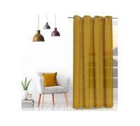 Soleil D'Ocre Sheer curtains VELVET in Yellow 135x250 cm
