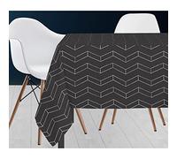 Soleil d'ocre Space Tablecloth, Polyester, Grey, 140 x 300 cm