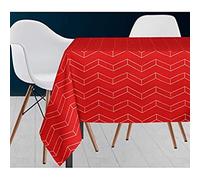 Soleil d'ocre Space Tablecloth, Polyester, Red, 180 x 180 cm