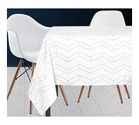 Soleil d'ocre Space Tablecloth, Polyester, White, 180 x 180 cm