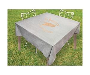 Soleil d'ocre Square Tablecloth 180 x 180 cm Cotton Grey