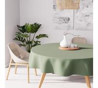 Soleil d'ocre, Tablecloth Stain Protection Round 180 cm Alix Khaki