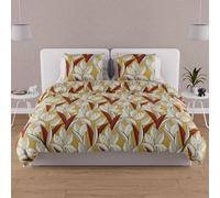 Soleil d'ocre, Togo Mustard Cotton Duvet Cover Set, 57 Thread Count, 260 x 240 cm