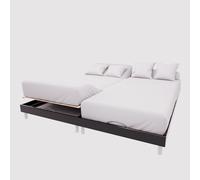 Soleil d'ocre, TPR Cotton Fitted Sheet, 57 Thread Count, 2 x 80 x 200 cm, Plain White