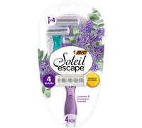 Soleil Escape Women's Disposable Razors, 4 Blade Ladies Razors, Moisture Strip With 100% Natural Almond Oil, Lavender and Eucalyptus Scented Handles,