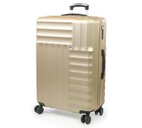 Soleil Wheeled Hard Sided Suitcase with TSA Approved Luggage Locks Pierre Cardin Metallic Gold Medium