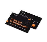 soleilx RFID and NFC Protection Card, Electronic Blocking 13.56MHz, Security Technology for Credit Cards, black and orange, Standard Carta Di Credito, Modern