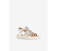 Geox Girl's J Sandal Soleima Gir, Silver, 1