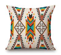 Solekla Farmhouse Decoration Throw Pillow Cover, American Native Ethnic Pattern Pillow Cover 18x18 Inch Pillowcase Summer Outdoor Cushion Covers for Bed, Living Room, Couch