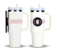 Solememory Magnetic Phone Strap for Bottles Stanley Cups, Magnetic Phone Holder with 2pcs Adjustable Straps for Phone Using in Gym, Shopping Cart (Pink)