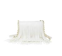 Solene Fringe Crossbody Shoulder Bag with Strap, Tassel Messenger bag, Country Style Western Fringe Purse for Women, White, OneSize