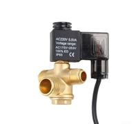 Solenoid And Check Valve For Air Compressor, Mute Oil-free Exhaust With Cast Aluminum Body, Efficient Pneumatic Tool Accessory, Option A 3/8 Inch For M14(D)