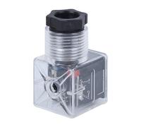 Solenoid Coil Plug Transparent Universal Hydraulic Valve Connector for Industrial Hydraulic Systems with PA PC Material 5Pcs Set