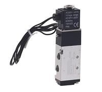 Solenoid pneumatic valve 4V110-06 5 Way Port 2 Position Air Compressor 12V 24V 110V 220V 1Pcs(ONLY 4V110-06 Wire,AC220V)