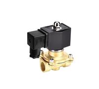 Solenoid Valve, 1/2" Brass Solenoid Valve Normally Closed Normally Open IP65 Fully Enclosed Coil 220 Switch Valve Water Valve(110_Normally Open)