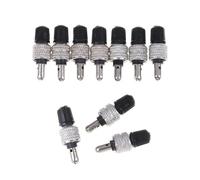 Solenoid Valve 10PCS Bike Wheel Tire Valve Core With Cap Nickel Plated Brass MTB Mountain Road Bicycle Zinc Alloy