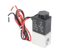 Solenoid Valve, 12V DC 1/4" 2 Way Normally Closed Pneumatic Aluminum Electric Solenoid Air Valve, for Pipelines in Water, Gas, Air, Fluid Applications