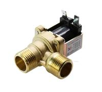 Solenoid Valve 220V DC 12V 24V DN15 G1/2 1/2'' Brass Electric Solenoid Valve Normally Closed Water Inlet Switch with Filter(12V)