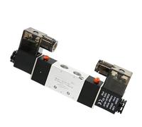 Solenoid Valve 220V Pneumatic 4V220-08 Air 5 Way 2 Position 1/4" Coil Alloy Internal(W 12mm Fittings,DC 12V)