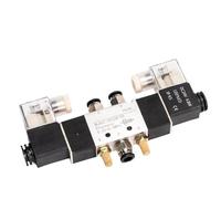 Solenoid Valve 220V Pneumatic 4V220-08 Air 5 Way 2 Position 1/4" Coil Alloy Internal(W 6mm Fittings,AC 110V)