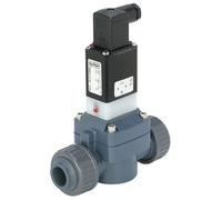 Solenoid Valve 25 mm Glued Sleeves NO PVC FKM 0.5-6bar/7-87psi 24VDC 0142 137631