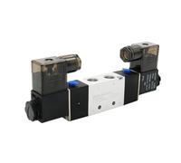 Solenoid Valve 4v220-08 Double Headed Double Control 5 Way 2 Position Power Down Hold Pneumatic Directional Valve(4V220-08,DC12)