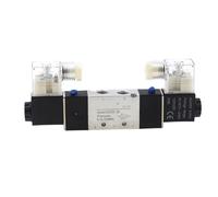Solenoid Valve 4v220-08 Double Headed Double Control 5 Way 2 Position Power Down Hold Pneumatic Directional Valve(with 12mm Fittings,DC24V)