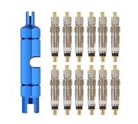 Solenoid Valve 6/12pcs Bicycle Removable Valve Core Bike Replacement Brass Tubeless Remover Tool for Road(12pcs SET B)